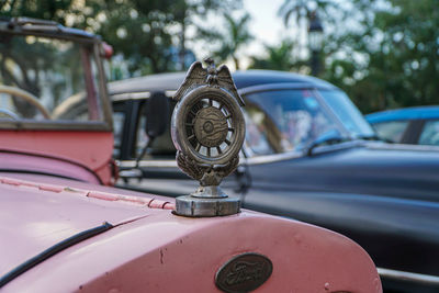 Close-up of vintage car