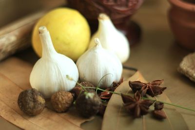 Close-up of spices on table