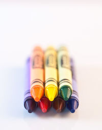 Close-up of multi colored pencils