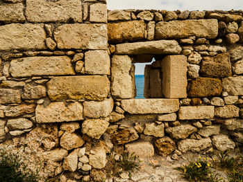 Full frame shot of stone wall