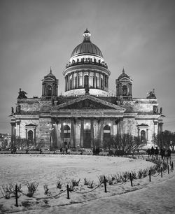 Group of people in front of building