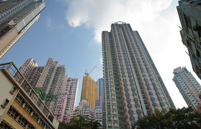 Low angle view of buildings against sky