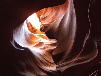 Low angle view of rock formation