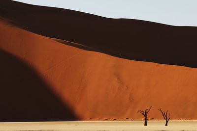 Scenic view of desert against sky