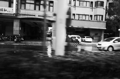 Surface level of cars on city street