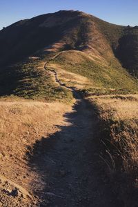 Dirt road passing through landscape