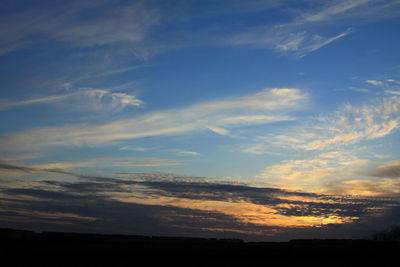 Scenic view of sky during sunset