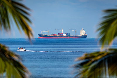 Boats in sea