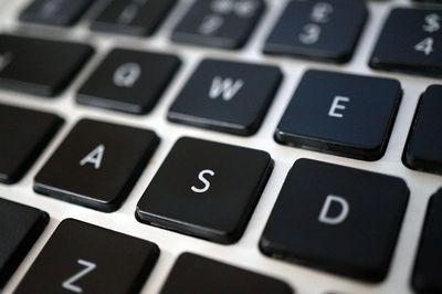 Full frame shot of computer keyboard