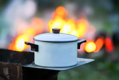 Close-up of tea light candle