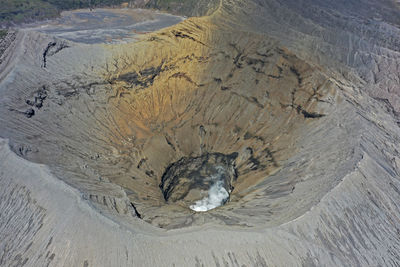 High angle view of volcanic landscape