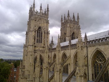 Low angle view of historical building against sky