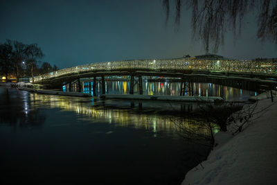 Illuminated city at night