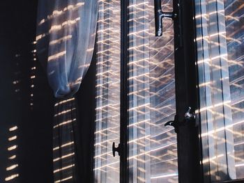 Close-up of window with reflection