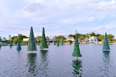 Scenic view of river against sky