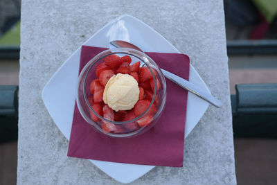 Close-up of served food