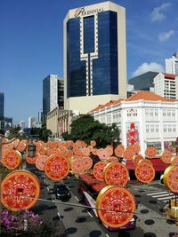 Shopping cart in market