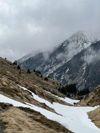 Scenic view of snow against sky