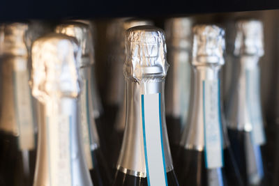 Close-up of champagne bottle