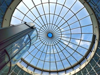 Low angle view of skylight