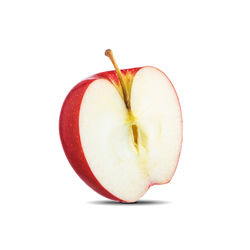 Close-up of apple against white background