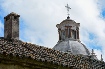 Low angle view of traditional building against sky