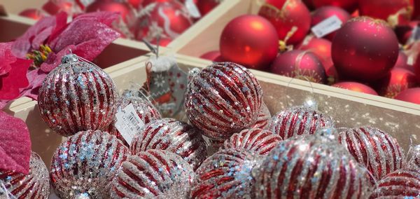 Close-up of christmas for sale in market