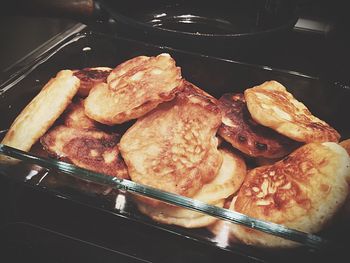 Close-up of food in tray