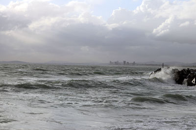 Scenic view of sea against sky