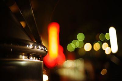 Defocused image of illuminated lights