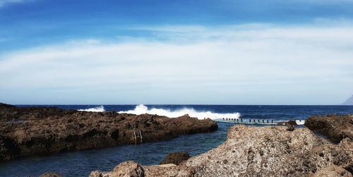 Scenic view of sea against sky