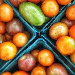 Full frame shot of oranges in market
