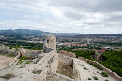 View of fort against cloudy sky