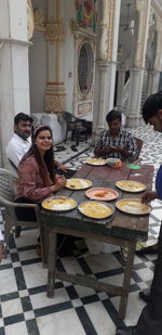 People sitting in restaurant