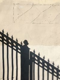 Shadow of man on wall