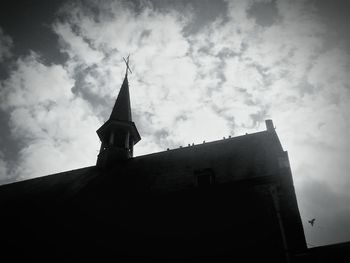 Low angle view of tower against sky