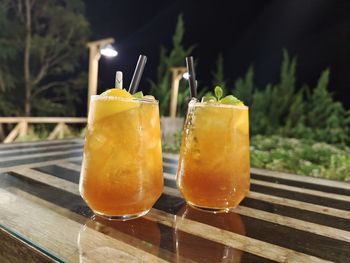 Close-up of drink on table