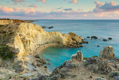 Coastal landscape near kalo nero village in southern crete.