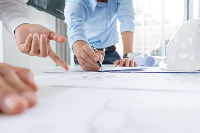People working on table