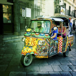 Close-up of multi colored store