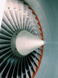 Detail shot of airplane jet engine