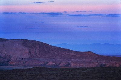 Scenic view of desert against sky