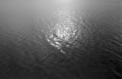 High angle view of rippled water