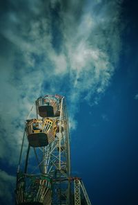 Low angle view of ferris wheel against sky