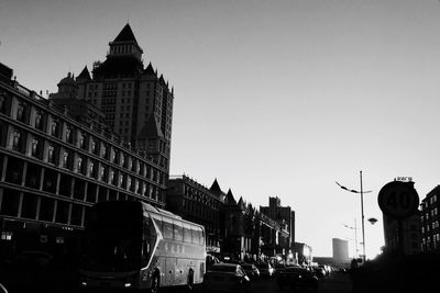 Low angle view of buildings in city