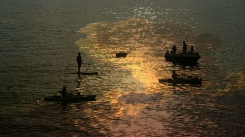 Boats in sea