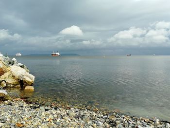 Scenic view of sea against sky