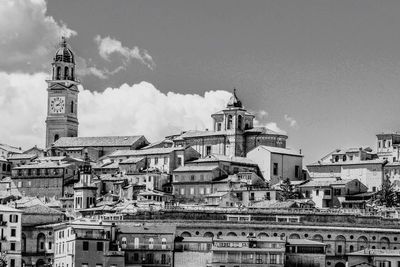 Low angle view of buildings against sky