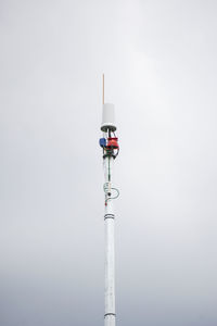 Low angle view of lighthouse against clear sky