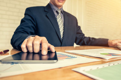 Man working on table